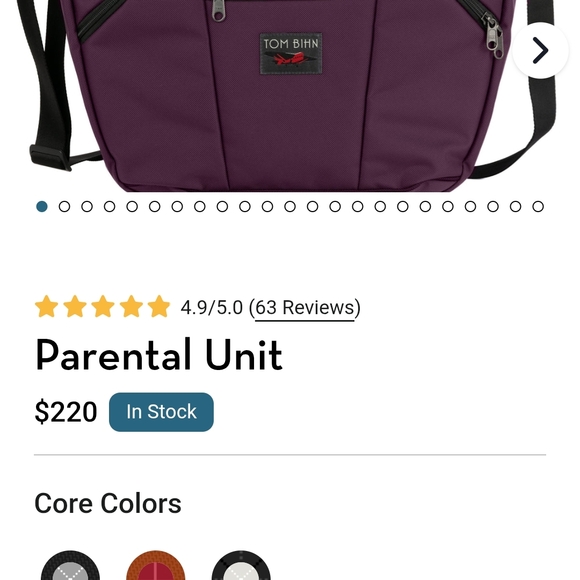 Tom Bihn Parental Unit Diaper Bag Aubergine - Picture 5 of 6
